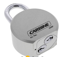 Carbine Australia Carbine Dual Entry padlock kit with 2 x 530mm Cylinders 8mm / 28mm / 45mm Keyed to Differ Kit or No Cylinders - Silver