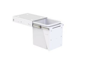 Hideaway Waste Bin ,Compact Range, 1 x 15 Litres Bucket ,Width 260 x Height 310 x Depth 360mm Handle pull, & Door pull - Arctic White & Cinder ( Available in 8 sizes : 1 x 15ltr,1x 20ltr ,1 x 40ltr ,1 x 50ltr ,2 x 15ltr ,2 x 20ltr ,2 x 35ltr ,2 x 40ltr )