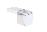 Hideaway Waste Bin ,Compact Range, 1 x 15 Litres Bucket ,Width 260 x Height 310 x Depth 360mm Handle pull, & Door pull - Arctic White & Cinder ( Available in 8 sizes : 1 x 15ltr,1x 20ltr ,1 x 40ltr ,1 x 50ltr ,2 x 15ltr ,2 x 20ltr ,2 x 35ltr ,2 x 40ltr )