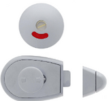 Carbine Australia Lenlok XCEL Easy glide sliding toilet door indicator lock 68mm x 50mm x 32mm Satin Chrome