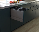 Tanova NZ Designer Soft Close Kitchen Bin -350mm, 400mm,450mm, 600mm ,Cabinet - 1 x 24L and 1 x 8Litre ,1 x 18L and 1 x 8Litre ,1 x 15L and 1 x 6Litre , 1 x 15L 2 x 6Litre  ,1 x 18L and 2 x 8Litre & 1 x 36L and 1 x 20Litre – Grey