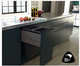 Tanova NZ Designer Soft Close Kitchen Bin -350mm, 400mm,450mm, 600mm ,Cabinet - 1 x 24L and 1 x 8Litre ,1 x 18L and 1 x 8Litre ,1 x 15L and 1 x 6Litre , 1 x 15L 2 x 6Litre  ,1 x 18L and 2 x 8Litre & 1 x 36L and 1 x 20Litre – Grey