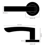 Windsor Premium NZ Futura - Corbel Lever Set Price Per Pair - Matt Black ,Brushed Nickle & Powder Coat