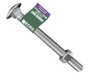 Ecko Coach Bolt & Nuts Cup Head 316 Stainless Steel M12-130,140,150,160,180,200,220,240mm - pack of 10