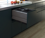 Tanova NZ Designer Soft Close Kitchen Bin -350mm, 400mm,450mm, 600mm Cabinet - 1 x 24L and 2 x 8Litre ,1 x 18L and 2 x 8Litre ,1 x 15L and 2 x 6Litre , 2 x 24L and 2 x 8Litre  ,2 x 18L and 2 x 8Litre & 2 x 15L and 2 x 6Litre – Grey