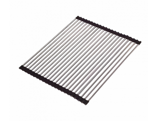 BURNS & FERALL SILICON DRAINER MAT - 470 x 440MM BLACK & GREY