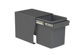 Hideaway Waste Bin ,Compact Floor Mount Range, 1 x 15 Litres Bucket ,Width 258 x Height 305 x Depth 358mm Handle pull - Arctic White  ( Available in 4 Sizes : 1 x 15Ltr ,1x 20Ltr ,2 x 15Ltr ,2 x 20Ltr )