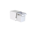 Hideaway Waste Bin ,Compact Floor Mount Range, 1 x 15 Litres Bucket ,Width 258 x Height 305 x Depth 358mm Handle pull - Arctic White  ( Available in 4 Sizes : 1 x 15Ltr ,1x 20Ltr ,2 x 15Ltr ,2 x 20Ltr )