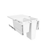 Tanova NZ Designer Soft Close Kitchen Bin - 450mm, 600mm Cabinet - 1 x 36L and 1x20Litre - White