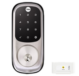 YALE ASSURE KEYED DIGITAL DEADBOLT SMART-READY MATT BLACK & SATIN NICKEL