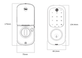 YALE ASSURE KEYED DIGITAL DEADBOLT SMART-READY MATT BLACK & SATIN NICKEL