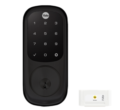 YALE ASSURE KEYED DIGITAL DEADBOLT SMART-READY MATT BLACK & SATIN NICKEL