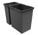 Tanova NZ Kitchen Bin - Drawer Frame & Buckets 300mm Cabinet  Available In 3 Sizes : 1 x 18 Litre and 1 x 8 Litre,2 x 10 Litre ,2 x 12 Litre - White  Charcoal & White