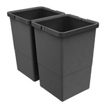 Tanova NZ Kitchen Bin - Drawer Frame & Buckets 300mm Cabinet  Available In 3 Sizes : 1 x 18 Litre and 1 x 8 Litre,2 x 10 Litre ,2 x 12 Litre - White  Charcoal & White