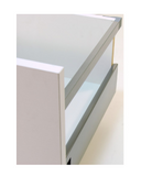 Slimbox Soft Close Drawer System, Depth 550mm , Height  90mm ,130mm and 180mm ,Screw On 40 Kg - White