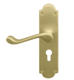 Windsor Premium NZ Traditional Victorian Longplate Lever Lock - Euro 48mm Price Per Pair - Available in 11 Colours