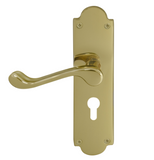 Windsor Premium NZ Traditional Victorian Longplate Lever Lock - Euro 48mm Price Per Pair - Available in 11 Colours