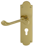 Windsor Premium NZ Traditional Victorian Longplate Lever Lock - Euro 48mm Price Per Pair - Available in 11 Colours