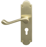 Windsor Premium NZ Traditional Victorian Longplate Lever Lock - Euro 48mm Price Per Pair - Available in 11 Colours