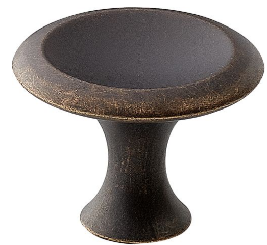 Archant Heritage Bell Knob 42mm dia - Available in 4 Colours : Antique brown , Inox Look ,Antique Grey & Matt Black