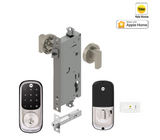 YALE ASSURE KEYED SMART-READY LOCK WITH APEX ROUND LEVER SATIN NICKEL