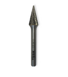 Tusk Heavy Duty Carbide Burrs F Shape 6mm Shank, Double Cut Tree Dia 6mm ,8mm ,10mm & 12mm