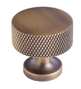 Archant Heritage Berkley Knob 30mm - Available in 5 Colours : Antique Brass ,Black ,Brushed Brass ,Brushed Nickel & Pewter