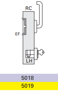 Cavity Slider For Doors Cavilock CL100 Left Hand Flushturn/Right Hand Lever & Key One Side Reversible Cylinder Left Hand Exit Free -Satin Chrome & Polished Brass