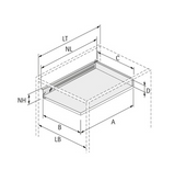 Hettich Germany  MultiTech Drawer set, System, White With 2 Front Connectors Height 54mm / Nominal Length 400mm , 450mm & 500mm