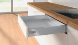 Hettich Germany Atira Drawer set Height 70mm White Length - Available in 260mm, 300mm, 350mm, 420mm, 470mm and 520mm with 30kg Quadro Runner