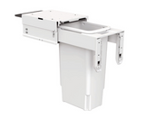 Hideaway Waste Bin System ,Hideaway Concelo Range, 1 x 35Litres Bucket Width 318mm x Height 640mm  x Depth 525mm Door Pull - Cinder ,Arctic White -( Available in 6 Sizes : 1 x 35Ltr ,2 X 13Ltr ,2 x 15Ltr ,2 x 16Ltr ,2 x 20Ltr ,2 x 35Litres )