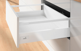 Hettich Germany Atira Pot and Pan Drawer Set Height 114mm White Length Available in 260mm, 300mm, 350mm, 420mm, 470mm and 520mm With Gallery Rails