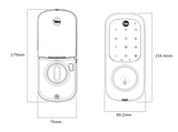 YALE ASSURE KEYED SMART-READY LOCK WITH ALEXANDER & MAYFAIR GRIPSET SATIN NICKEL & MATT BLACK