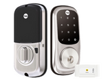 YALE ASSURE KEYED SMART-READY LOCK WITH ALEXANDER & MAYFAIR GRIPSET SATIN NICKEL & MATT BLACK