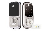 YALE ASSURE KEYED SMART-READY LOCK WITH ALEXANDER & MAYFAIR GRIPSET SATIN NICKEL & MATT BLACK