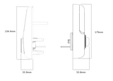 YALE ASSURE KEYED SMART-READY LOCK WITH APEX - L142 x 300MM ENTRANCE SET MATT BLACK & SATIN NICKEL