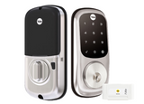 YALE ASSURE KEYED SMART-READY LOCK WITH APEX - L142 x 450MM ENTRANCE SET MATT BLACK & SATIN NICKEL