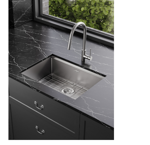 Archant Heritage Gusto Single Bowl 600 Sink Station, Whisper, Stainless Steel ,Brass  & Gunmetal