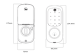 YALE ASSURE KEYED SMART-READY LOCK WITH APEX - L142 x 450MM ENTRANCE SET MATT BLACK & SATIN NICKEL