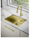 Archant Heritage Gusto Single Bowl 600 Sink Station, Whisper, Stainless Steel ,Brass  & Gunmetal