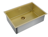 Archant Heritage Gusto Single Bowl 600 Sink Station, Whisper, Stainless Steel ,Brass  & Gunmetal