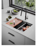 Archant Heritage Gusto Single Bowl 600 Sink Station, Whisper, Stainless Steel ,Brass  & Gunmetal