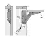 Hettich Germany Upward opening Angle 90° & 75° flap fitting, Lift Flap Weight - 4.6kg & 3.3kg