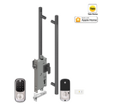 YALE ASSURE KEYED SMART-READY LOCK WITH APEX - L142 x 600MM ENTRANCE SET MATT BLACK & SATIN NICKEL