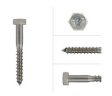 Ecko Coach Screw 316Stainless Steel-M12 -130,150,180,200,250mm Pack of 25