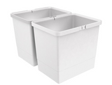 Tanova NZ Bin - Drawer Frame Buckets to Suit Legrabox - 350mm Cabinet – 2 x 15 Litre ,2 x 18 Litre ,2 x 24 Litre - Umbra Grey Charcoal & White