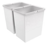 Tanova NZ Bin - Drawer Frame Buckets to Suit Legrabox - 350mm Cabinet – 2 x 15 Litre ,2 x 18 Litre ,2 x 24 Litre - Umbra Grey Charcoal & White