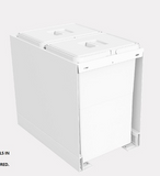 Tanova NZ Bin - Drawer Frame Buckets to Suit Legrabox - 350mm Cabinet – 2 x 15 Litre ,2 x 18 Litre ,2 x 24 Litre - Umbra Grey Charcoal & White