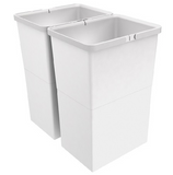 Tanova NZ Bin - Drawer Frame Buckets to Suit Legrabox - 350mm Cabinet – 2 x 15 Litre ,2 x 18 Litre ,2 x 24 Litre - Umbra Grey Charcoal & White