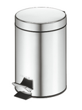 Hideaway Waste Bin For Bathroom and WC  3 Litres Square & Round Width 155mm x Depth 155mm x Height 260mm Finish Polished